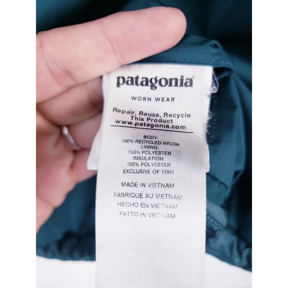 Patagonia Women's Radalie Jacket Green Quilted Full Zip Nano Puff Size Small